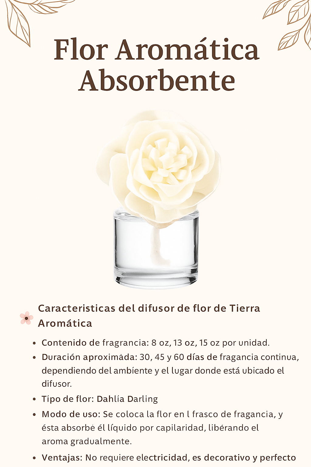 Difusor absorbente y difusor de varilla