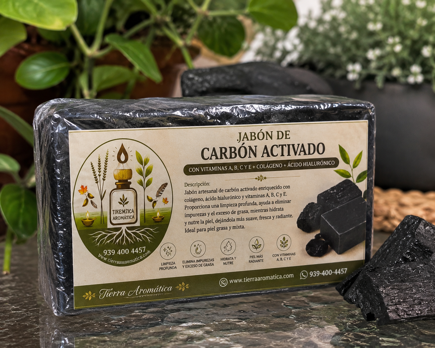 carbon activado jabon