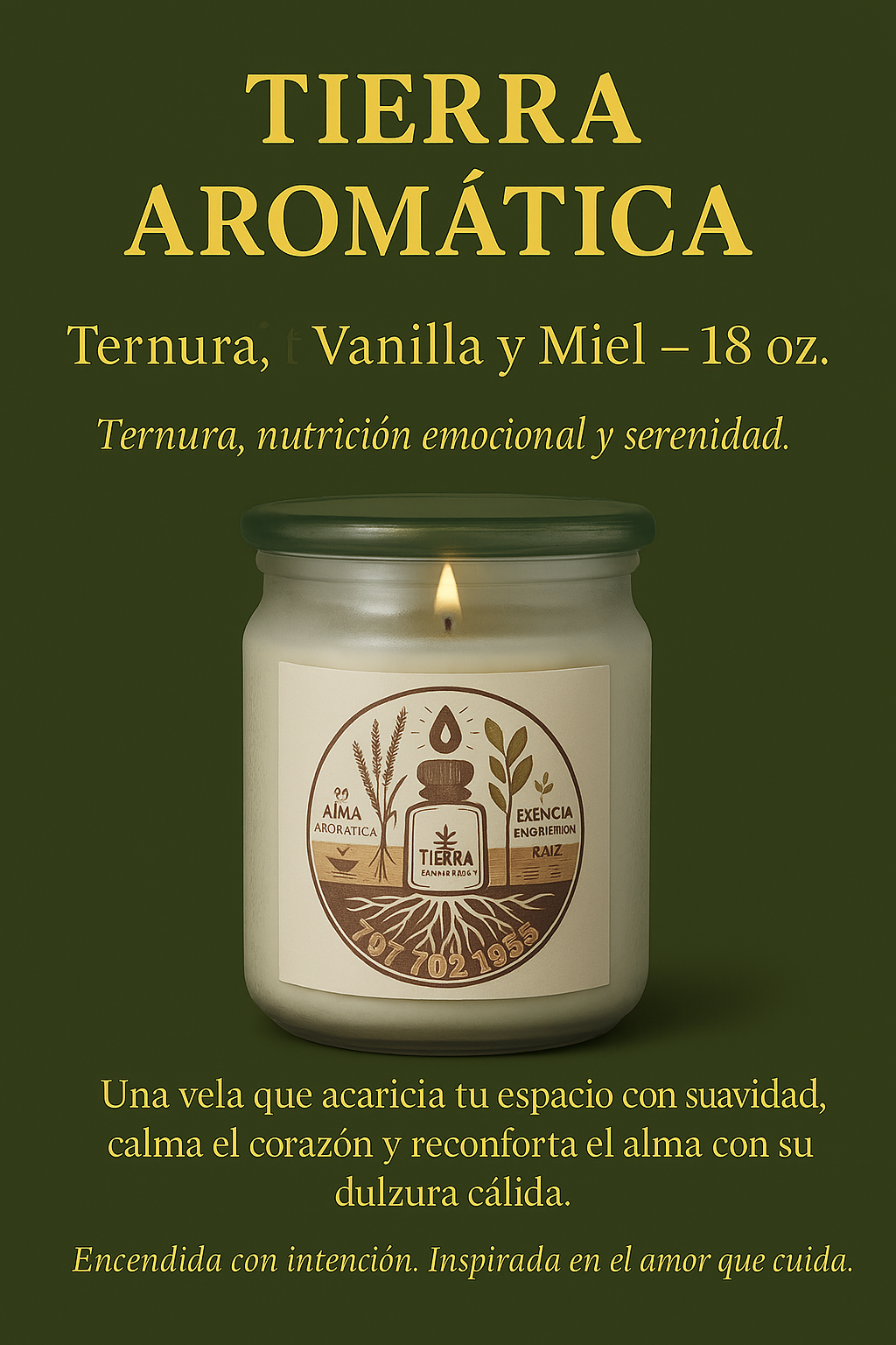 Vela Vanilla y Miel – 18 oz