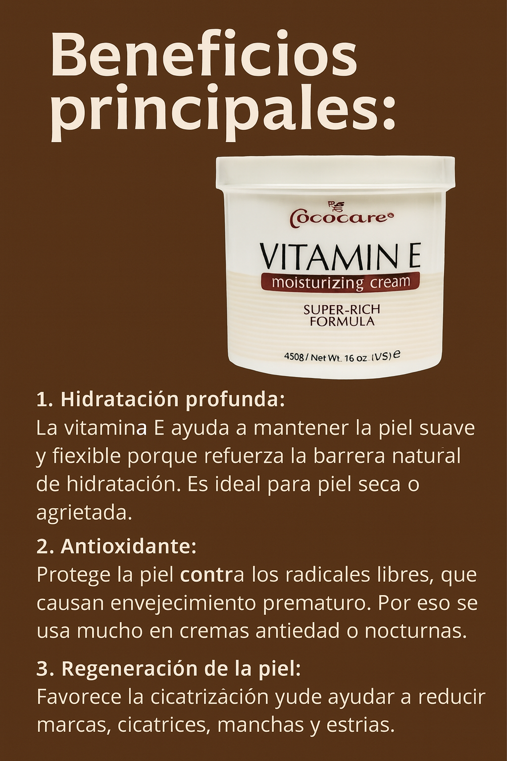 Cococare crema Vitamina E 4onza