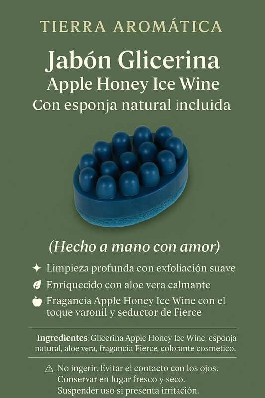 Jabón Glicerina Apple Honey Ice Wine con Aloe Vera y Aroma Fierce