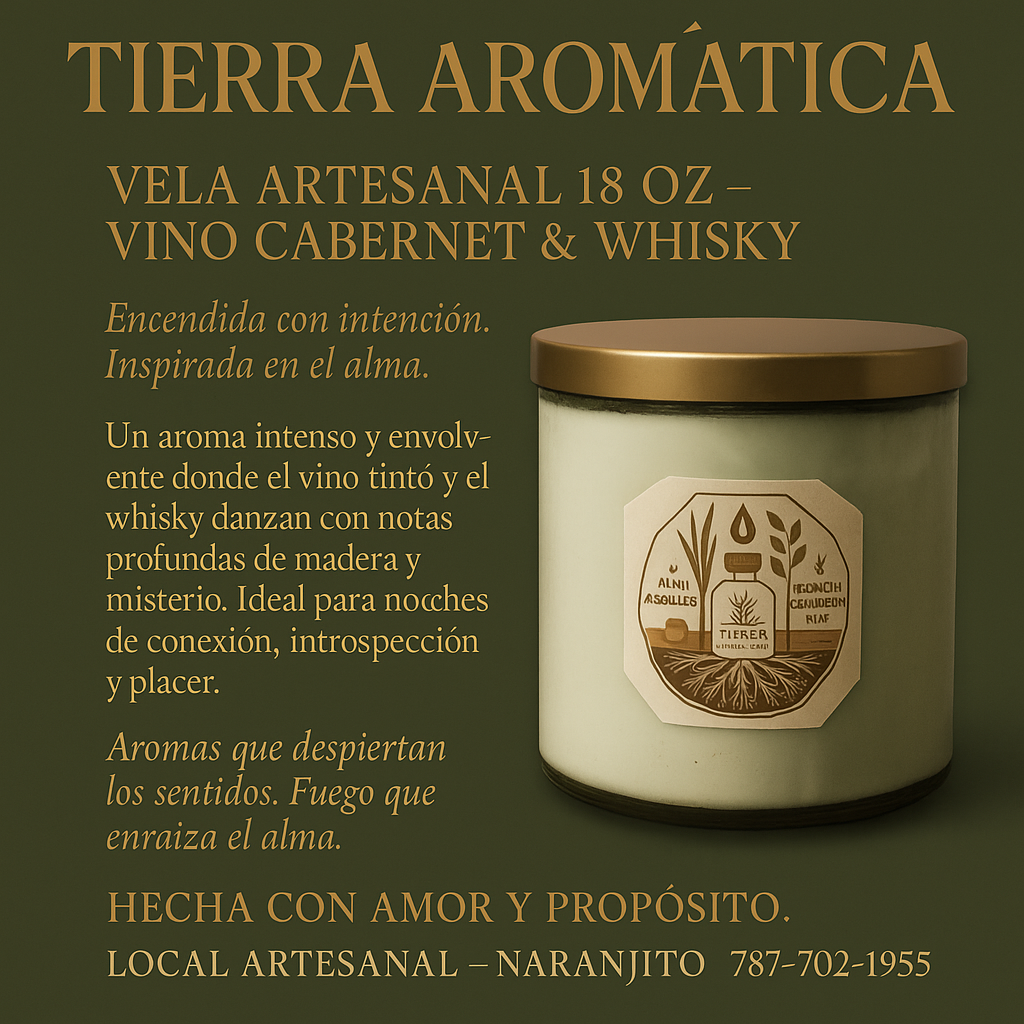 Vela Artesanal 18 oz – Vino Cabernet & Whisky