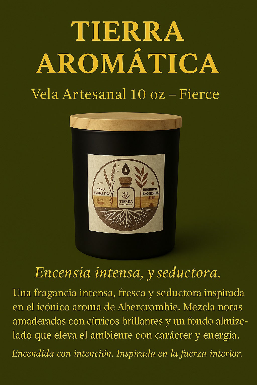 Vela Artesanal Fierce Albercrombie – 10 oz
