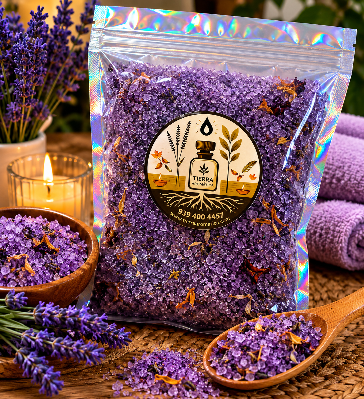 💜 Sales de Lavanda Terapéuticas – Tierra Aromática