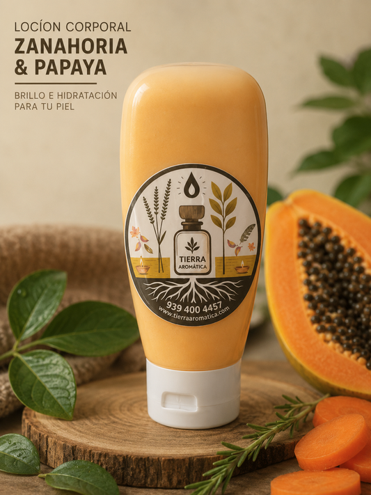 Loción Corporal de Zanahoria y Papaya